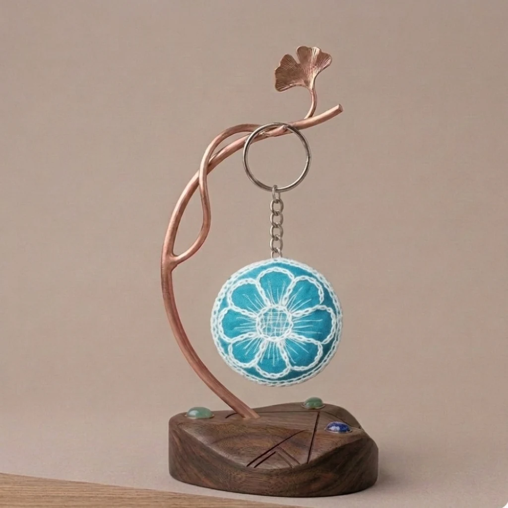 Aath Phoola - Pipili Applique Keychain 