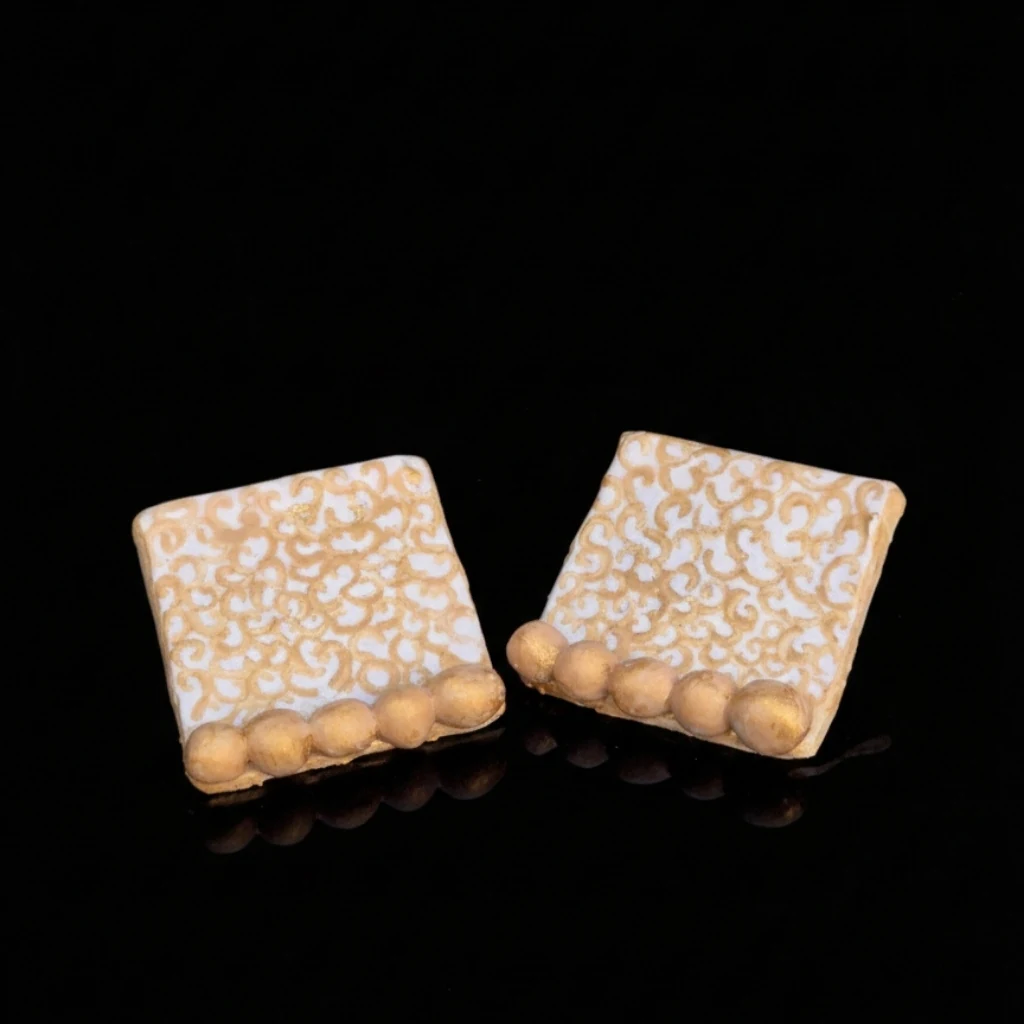 Sunhari Boondi -  Painted Clay Earrings 