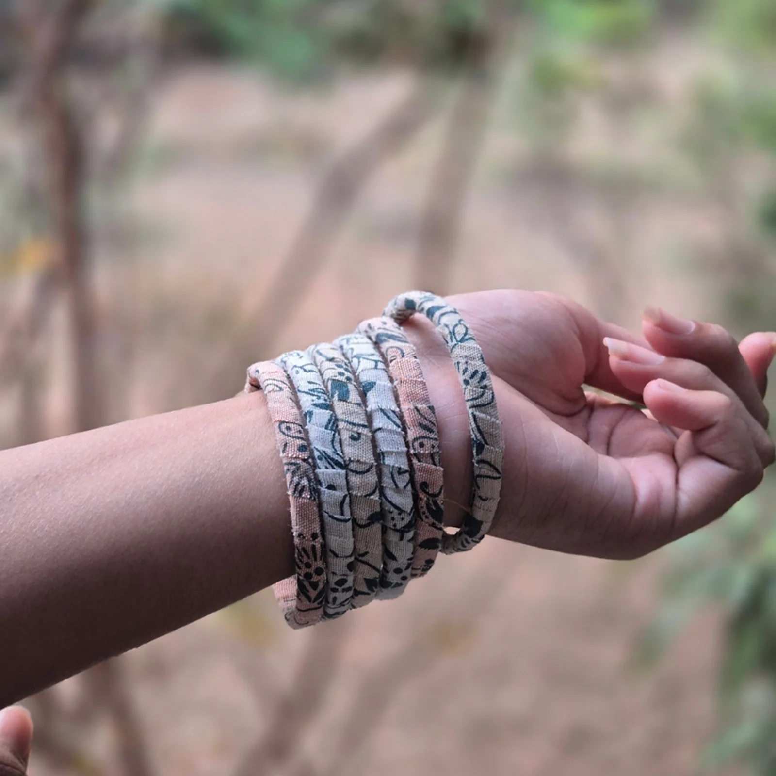 Pastel color Fabric bangles 