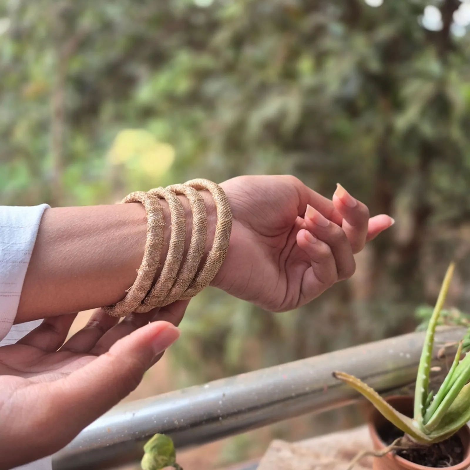 Golden Fabric bangles 