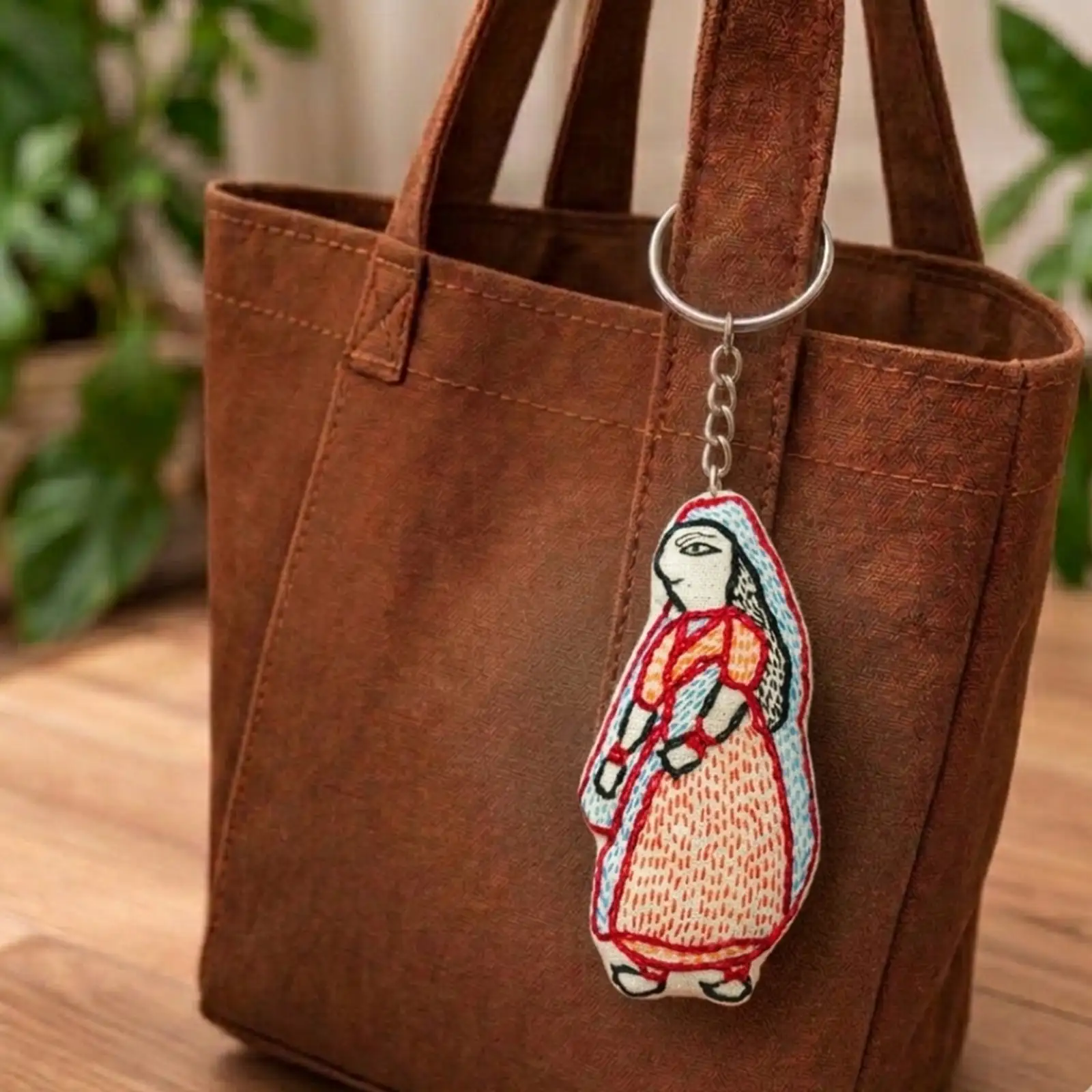  Sita Sundari - Sujani Embroidery Keychain 