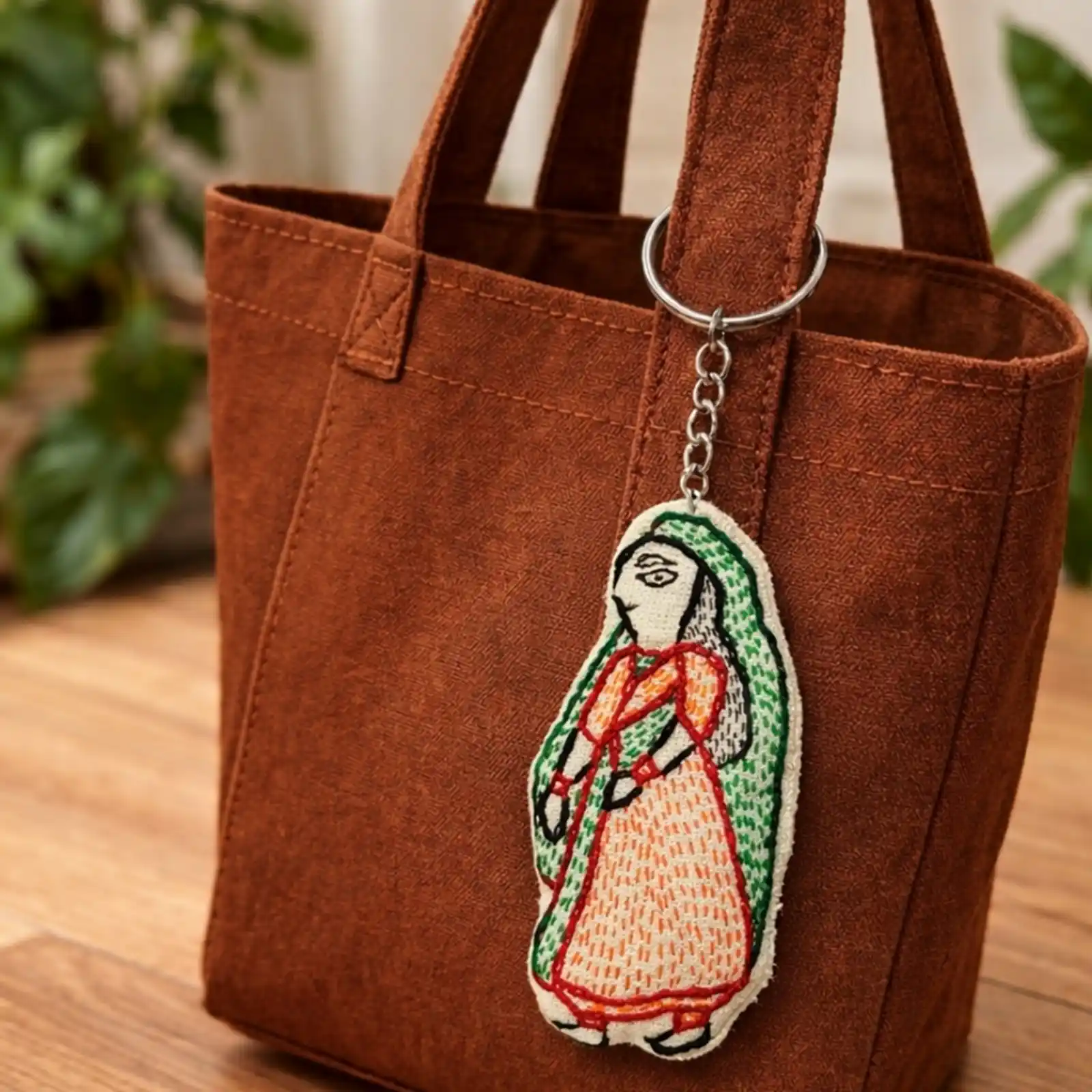 Sita Sundari - Sujani Embroidery Keychain