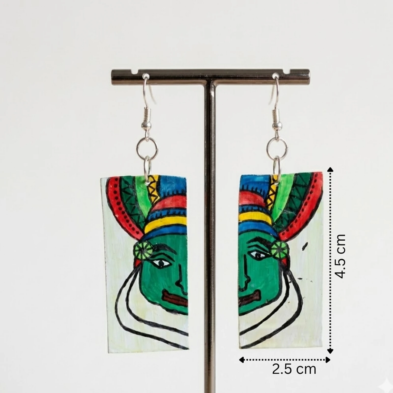 Kathakali -  Painted Clay Earrings