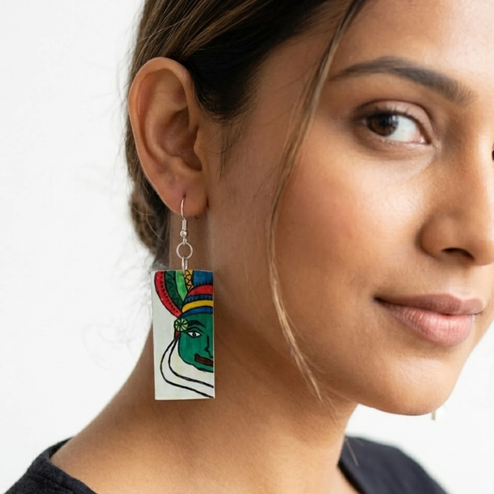 Kathakali -  Painted Clay Earrings