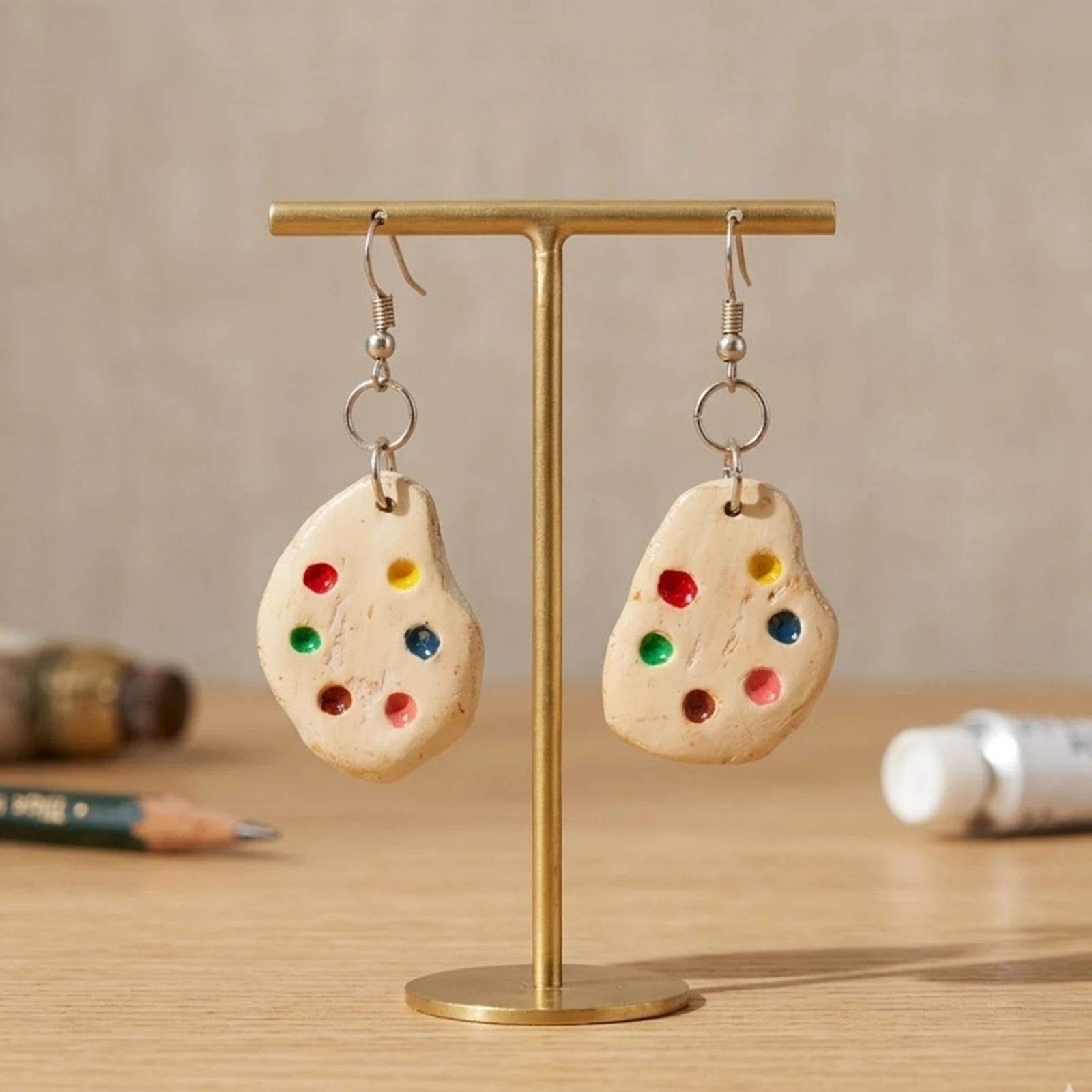 Color Pallette  -  Painted Clay Earrings 